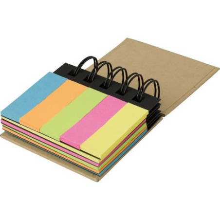 Carnet à spirale personnalisable de 250 feuilles Clemence Matières : carton Couleurs : brun marquage laser ultra précis