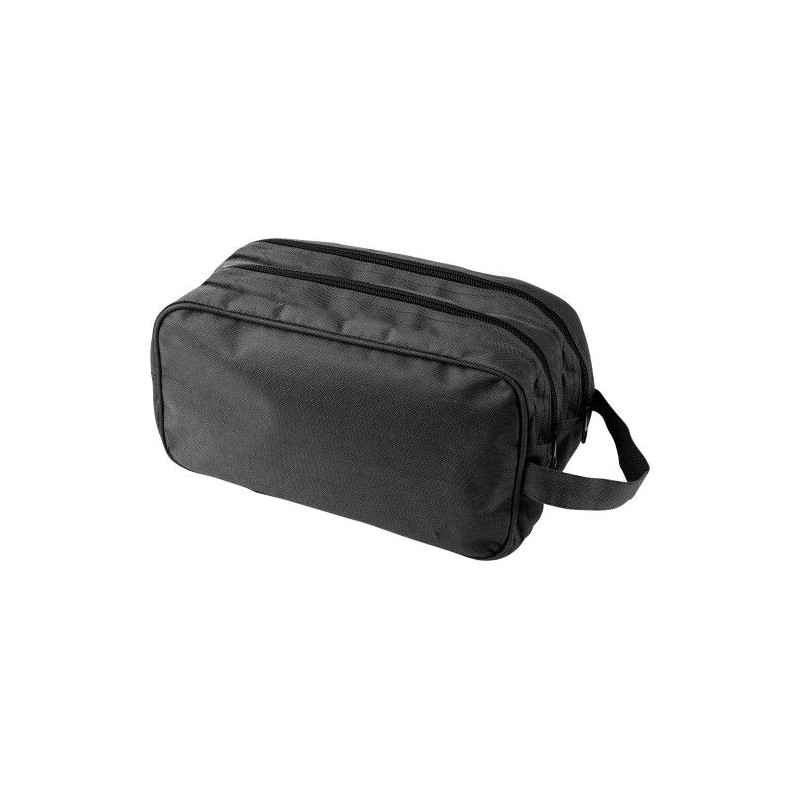 Trousse de toilette personnalisée en polyester Calista Matières : polyester Couleurs : noir personnalisable avec votre logo
