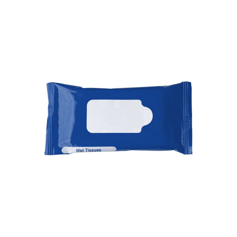 Lingettes nettoyantes pratiques pour les mains Pocketclean Matières : non tissé Couleurs : bleu cobalt personnalisable avec votr