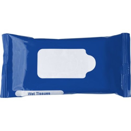 Lingettes nettoyantes pratiques pour les mains Pocketclean Matières : non tissé Couleurs : bleu cobalt personnalisable avec votr