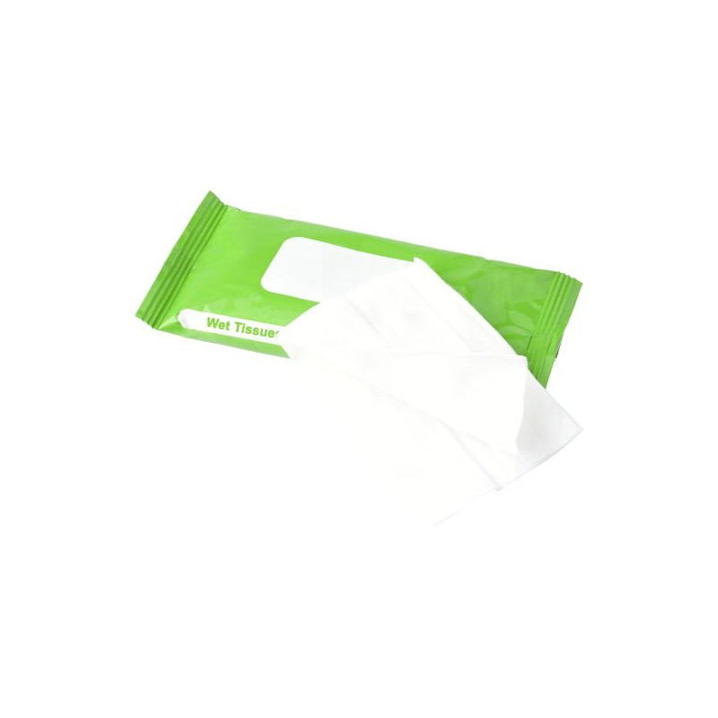 Lingettes nettoyantes pratiques pour les mains Pocketclean Matières : non tissé Couleurs : bleu cobalt marquage laser ultra préc