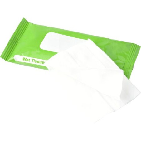 Lingettes nettoyantes pratiques pour les mains Pocketclean Matières : non tissé Couleurs : bleu cobalt marquage laser ultra préc