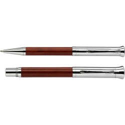 Parure personnalisée de stylo bille et roller - Robin Matières : bois Couleurs : brun