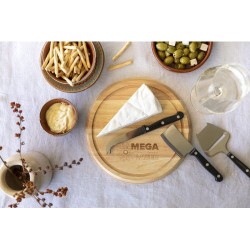 Plateau à fromage en bois  idéal pour vos réunions - Max Matières : bois Couleurs : brun goodies publicitaire événementiel