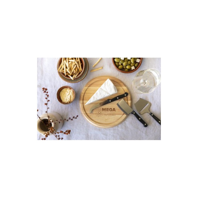 Plateau à fromage en bois  idéal pour vos réunions - Max Matières : bois Couleurs : brun goodies publicitaire événementiel