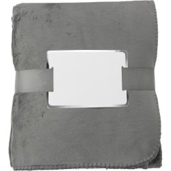 Plaid polaire personnalisé en polyester Margot Matières : polyester Couleurs : gris personnalisable avec votre logo
