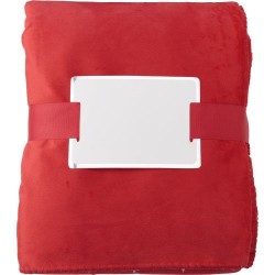 Plaid polaire personnalisé en polyester Margot Matières : polyester Couleurs : rouge objet promotionnel éco-responsable