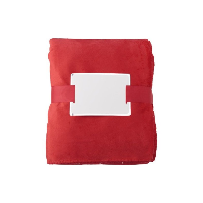 Plaid polaire personnalisé en polyester Margot Matières : polyester Couleurs : rouge objet promotionnel éco-responsable
