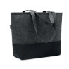 Sac shopping  en feutre RPET personnalisé DUO INDICO Matières : PET recyclé Couleurs : pierre