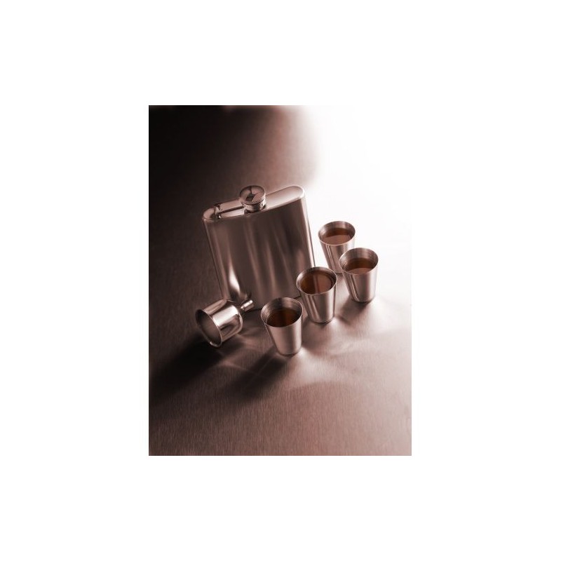 Set Flasque et Verres en Acier Inoxydable Brittany Personnalisé