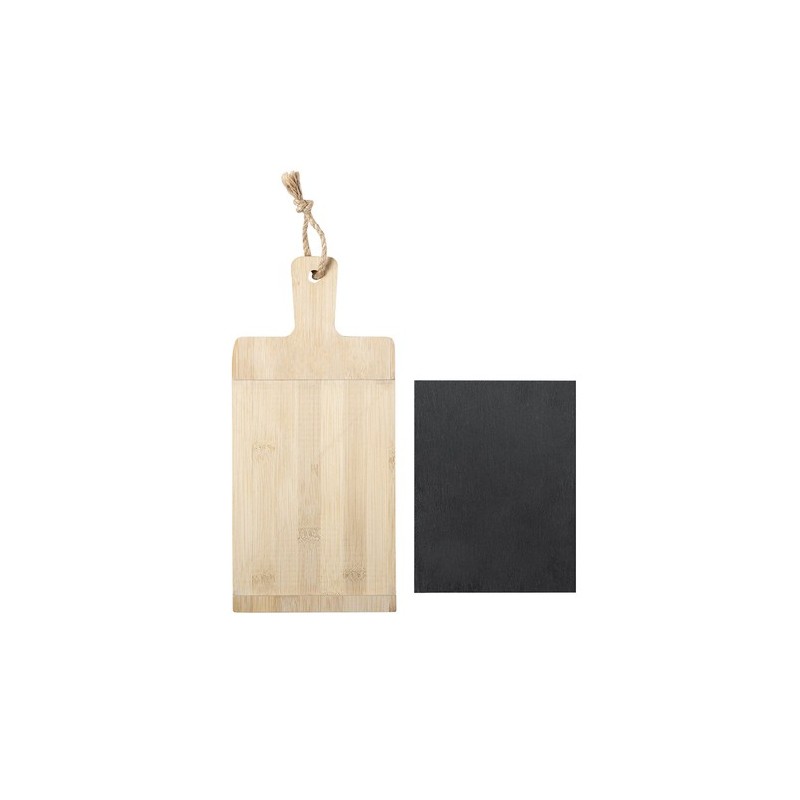 Planche à Découper Personnalisée en Bambou et Ardoise - Sisim Matières : bambou personnalisable avec votre logo