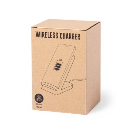 Chargeur Sans Fil Éco-responsable et Personnalisé Pas Cher Dimper Matières : bambou marquage laser ultra précis