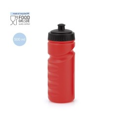 Bidon Publicitaire Personnalisé 500 ml - Iskan Matières : polyéthylène (PE) Couleurs : noir impression logo haute qualité