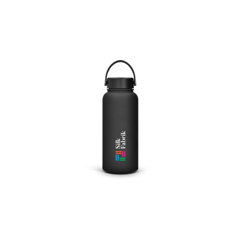 Gourde isotherme personnalisée double-paroi finition soft touch 1 L cadeau entreprise pas cher