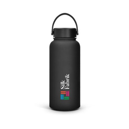 Gourde isotherme personnalisée double-paroi finition soft touch 1 L cadeau entreprise pas cher