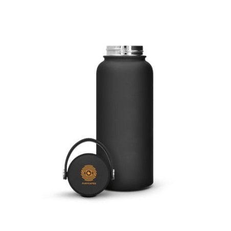 Gourde isotherme personnalisée double-paroi finition soft touch 1 L impression haute définition