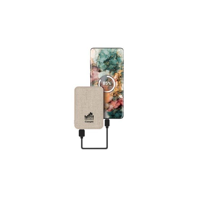 Batterie Externe Personnalisée Éco-responsable 5000 mAh - Pratique et Abordable goodies publicitaire événementiel