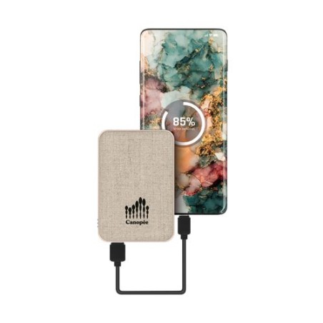 Batterie Externe Personnalisée Éco-responsable 5000 mAh - Pratique et Abordable goodies publicitaire événementiel