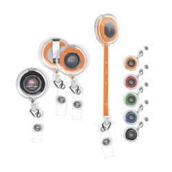 Porte-badge Rétractable Éco-responsable avec Mètre Ruban Souple 1 m - Personnalisé