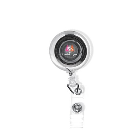 Porte-badge Rétractable Éco-responsable avec Mètre Ruban Souple 1 m - Personnalisé personnalisation sur mesure