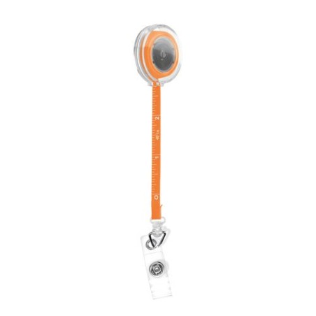 Porte-badge Rétractable Éco-responsable avec Mètre Ruban Souple 1 m - Personnalisé goodies publicitaire durable