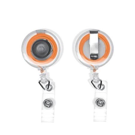 Porte-badge Rétractable Éco-responsable avec Mètre Ruban Souple 1 m - Personnalisé goodies entreprise design