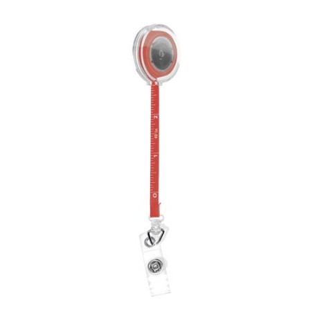 Porte-badge Rétractable Éco-responsable avec Mètre Ruban Souple 1 m - Personnalisé objet promotionnel éco-responsable
