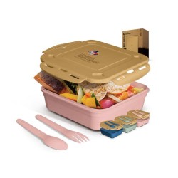 Boîte Repas Éco-Responsable 1.2L avec Couvercle, Cuillère et Fourchette - Cadeaux d'Entreprise 2