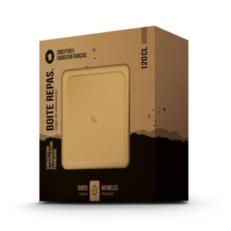 Boîte Repas Éco-Responsable 1.2L avec Couvercle, Cuillère et Fourchette - Cadeaux d'Entreprise marquage laser ultra précis