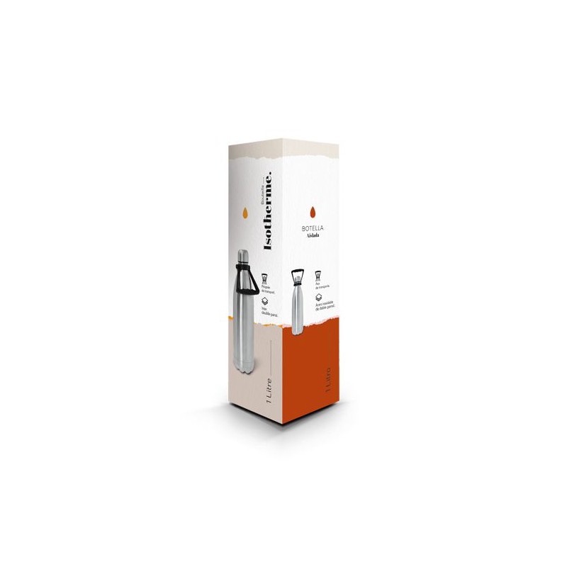 Gourde Isotherme Éco-responsable Double-Paroi en Inox 1L - Cadeau d'Entreprise Personnalisé goodies publicitaire événementiel