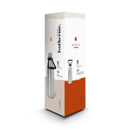 Gourde Isotherme Éco-responsable Double-Paroi en Inox 1L - Cadeau d'Entreprise Personnalisé goodies publicitaire événementiel