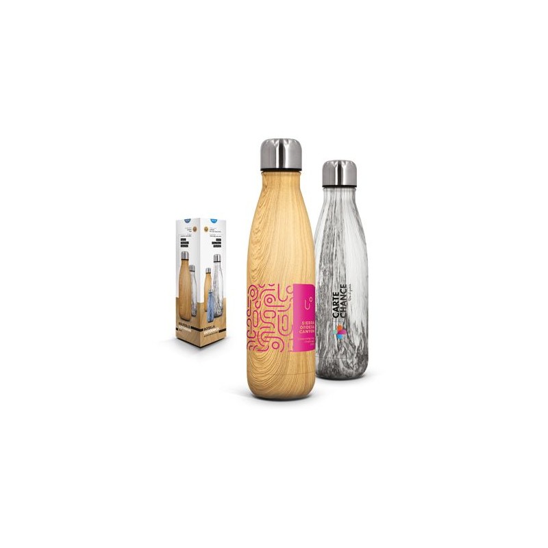Gourde Isotherme Double-Paroi Éco-responsable 50 cl en Inox Personnalisée