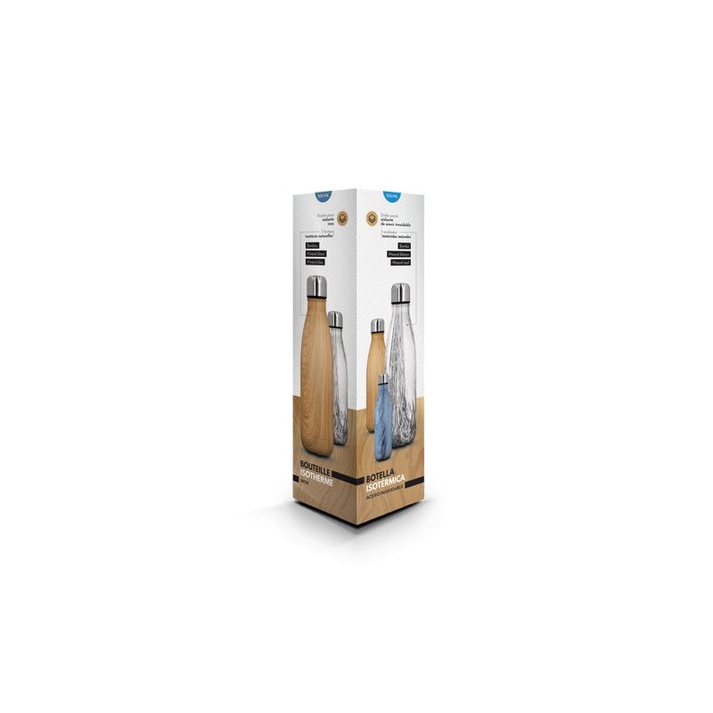 Gourde Isotherme Double-Paroi Éco-responsable 50 cl en Inox Personnalisée cadeau collaborateur premium