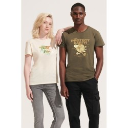 T-shirt personnalisé 100% coton recyclé 150g - RE CRUSADER Taille textile : XL Couleurs : vert armée objet promotionnel éco-resp