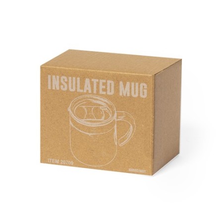 Tasse Thermique Personnalisée Idéale Bokat Matières : acier inoxydable Couleurs : bleu marine marquage couleur éclatante