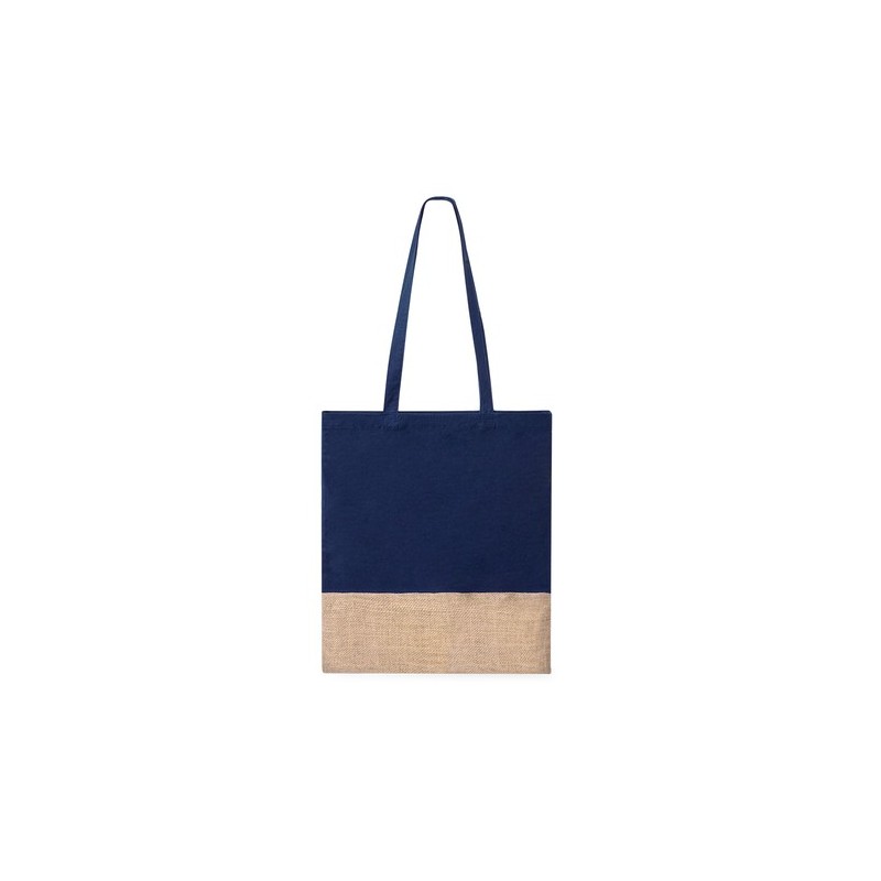 Sac Personnalisable en Coton et Jute Suelva Matières : coton Couleurs : bleu marine cadeau entreprise pas cher