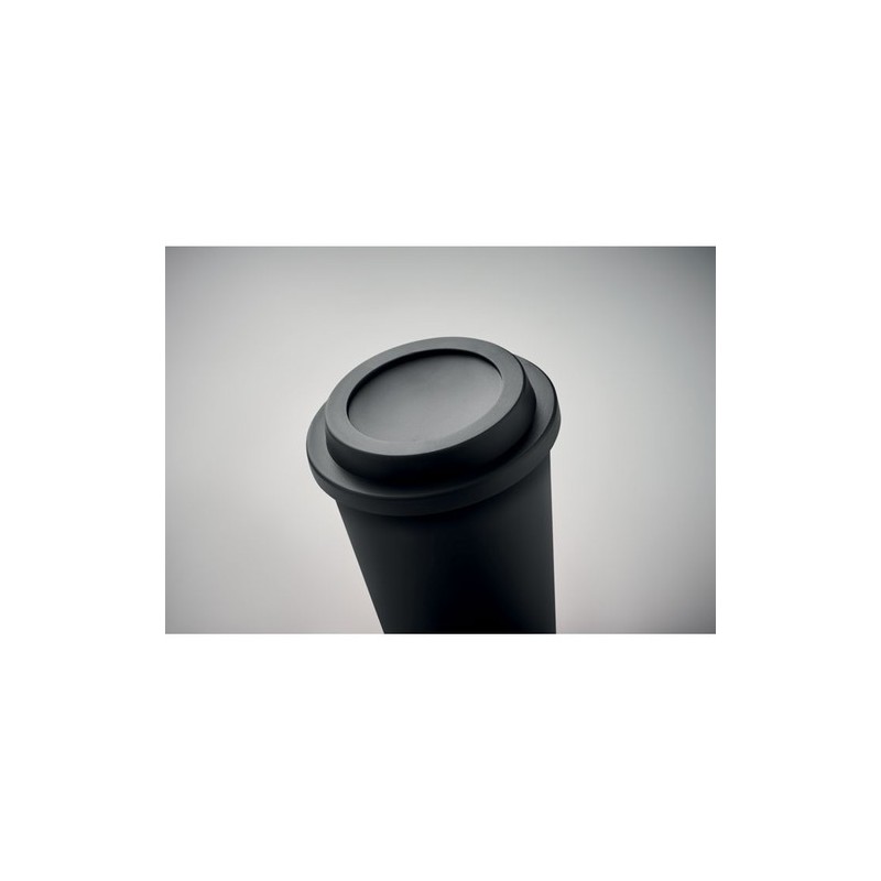 Gobelet double paroi personnalisable de 300 ml - SORA Matières : polypropylène (PP) Couleurs : noir objet publicitaire robuste