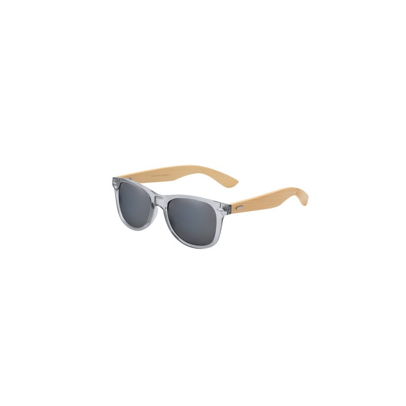 Lunettes de Soleil Personnalisées UV400 Pas Chères - Dristan Matières : bambou Couleurs : transparent personnalisable avec votre