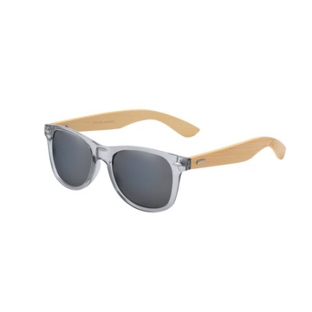 Lunettes de Soleil Personnalisées UV400 Pas Chères - Dristan Matières : bambou Couleurs : transparent personnalisable avec votre