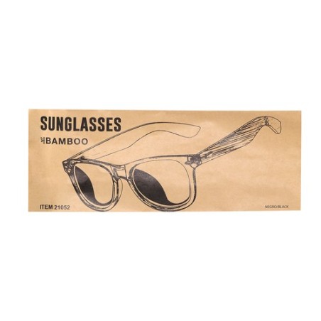 Lunettes de Soleil Personnalisées UV400 Pas Chères - Dristan Matières : bambou Couleurs : transparent cadeau entreprise pas cher