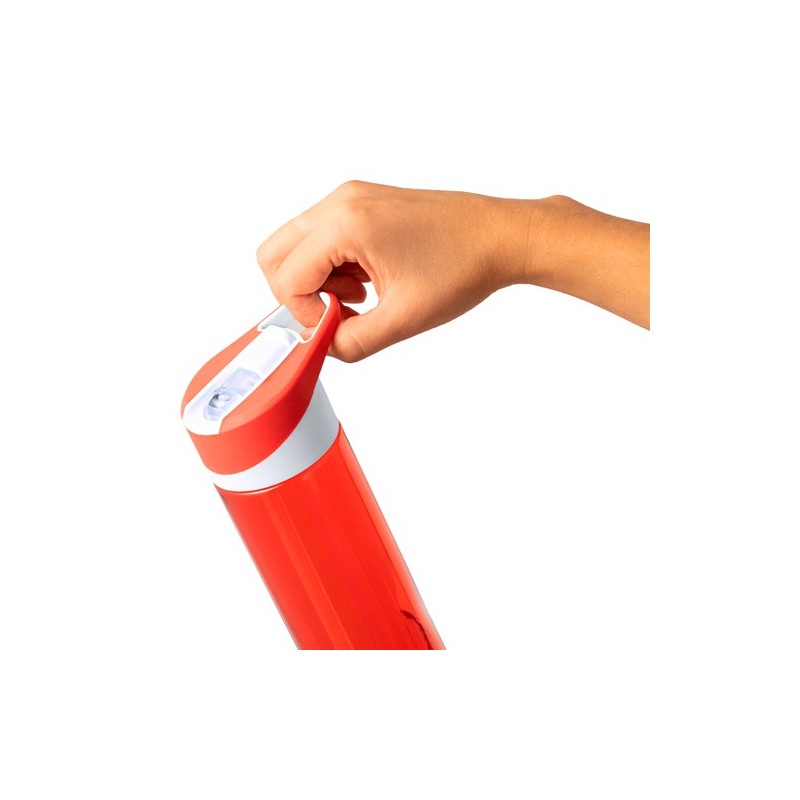 Bidon Éco-responsable 500ml - Laudon Matières : PET recyclé Couleurs : rouge personnalisation rapide en France
