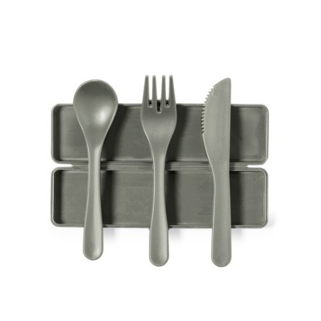 Set Éco-responsable et Réutilisable de Couverts Personnalisé - Florax Couleurs : gris Matières : polypropylène (PP) recyclé good