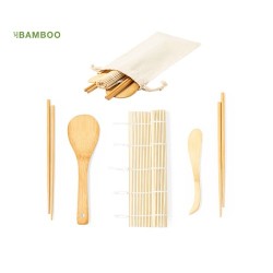 Set de Sushi Éco-responsable Personnalisé Kazary Matières : bambou
