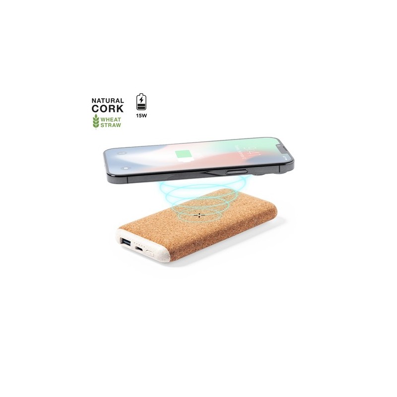 Chargeur Éco-responsable Personnalisé 8000 mAh Limerick Matières : liège