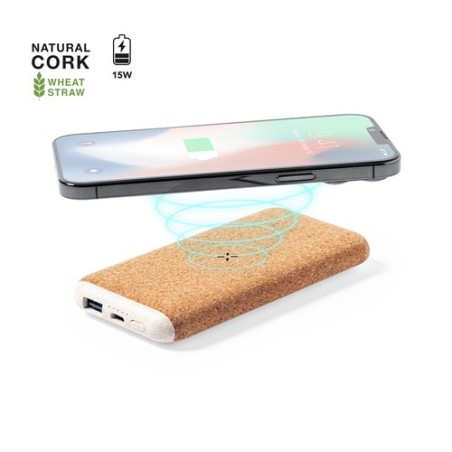 Chargeur Éco-responsable Personnalisé 8000 mAh Limerick Matières : liège