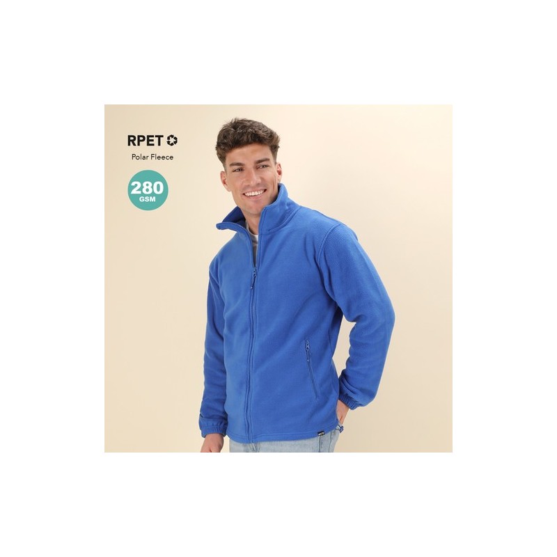 Veste Personnalisable Éco-responsable Diston Matières : PET recyclé Taille textile : XXL Couleurs : bleu objet promotionnel éco-