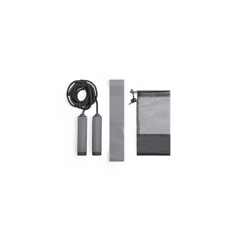 Set de Fitness Élastiques et Corde à Sauter Personnalisé Zhiax pas cher Matières : EVA Couleurs : gris