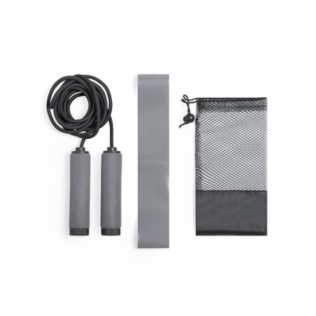 Set de Fitness Élastiques et Corde à Sauter Personnalisé Zhiax pas cher Matières : EVA Couleurs : gris