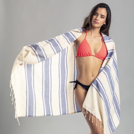 Paréo Serviette Éco-responsable Personnalisé en Coton Bio - Yistal marquage couleur éclatante