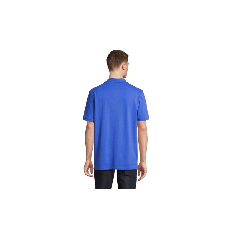 Polo bio  et confortable 210g personnalisé - PEGASE Taille textile : XL Couleurs : bleu royal cadeau entreprise pas cher